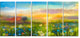 "Sunset Meadow" Landscape Oil Painting Canvas Print, 5 Panels, 60"x28"