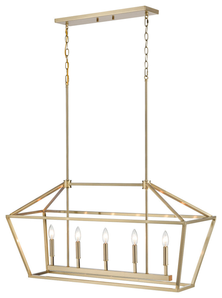5-Light 12" Modern Gold Pendant