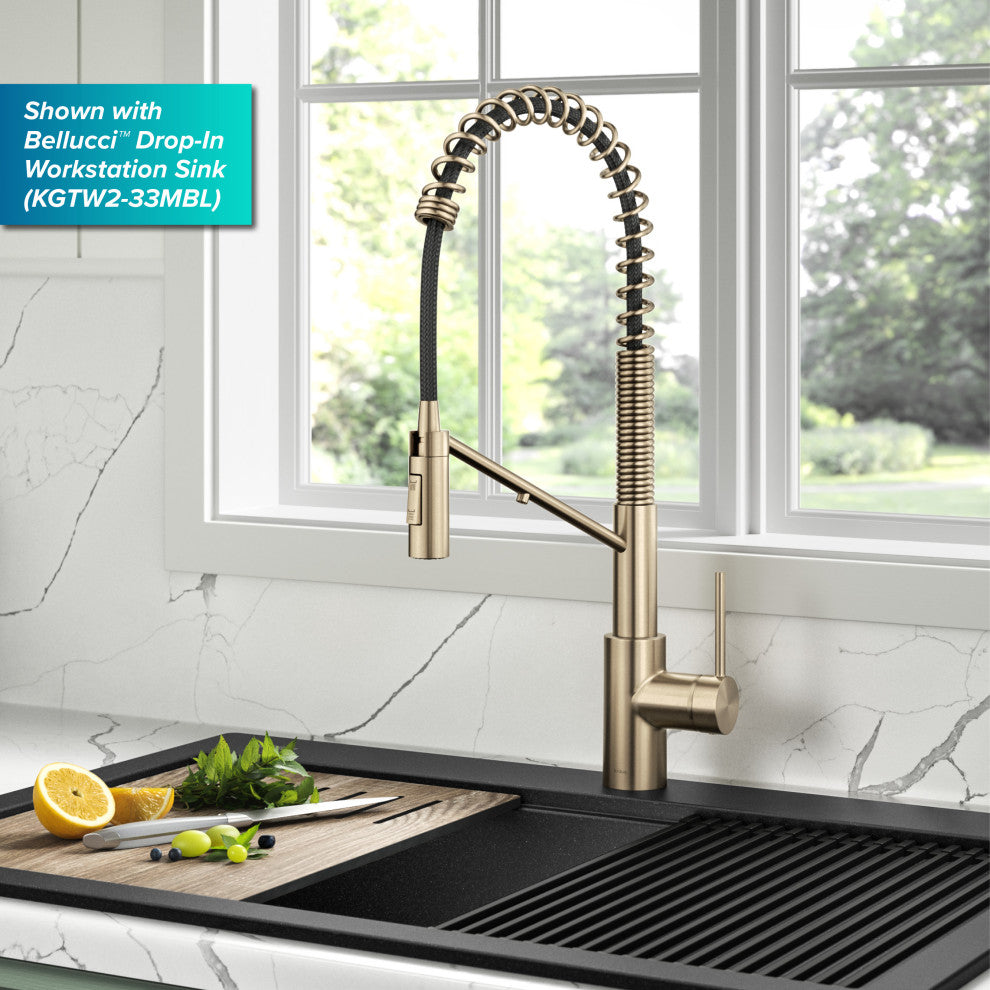 Oletto Commercial Pull-Down Filter Kitchen Faucet, SFACB