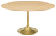 Lippa 60" Wood Dining Table, Gold Natural