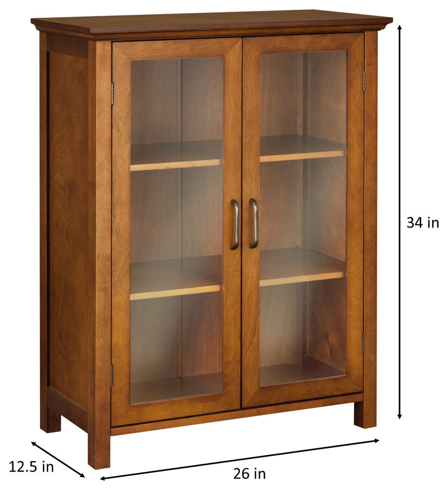 Wooden Bathroom Floor Storage Cabinet Oil Oak