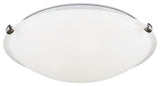 2-Light Ceiling Flush Mount, Brushed Nickel