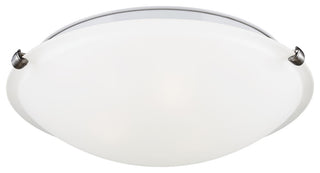 2-Light Ceiling Flush Mount, Brushed Nickel