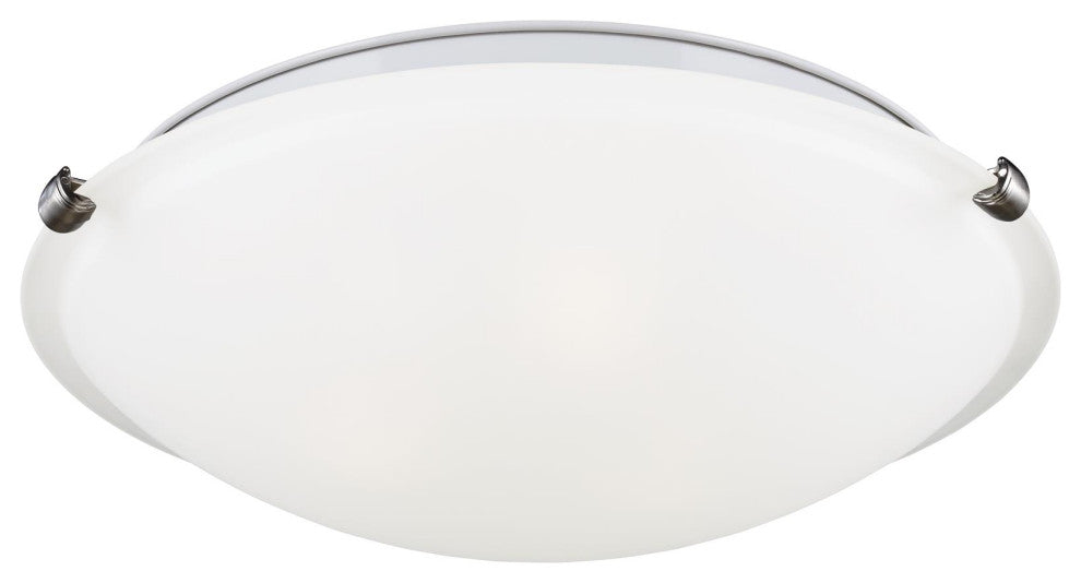 2-Light Ceiling Flush Mount, Brushed Nickel
