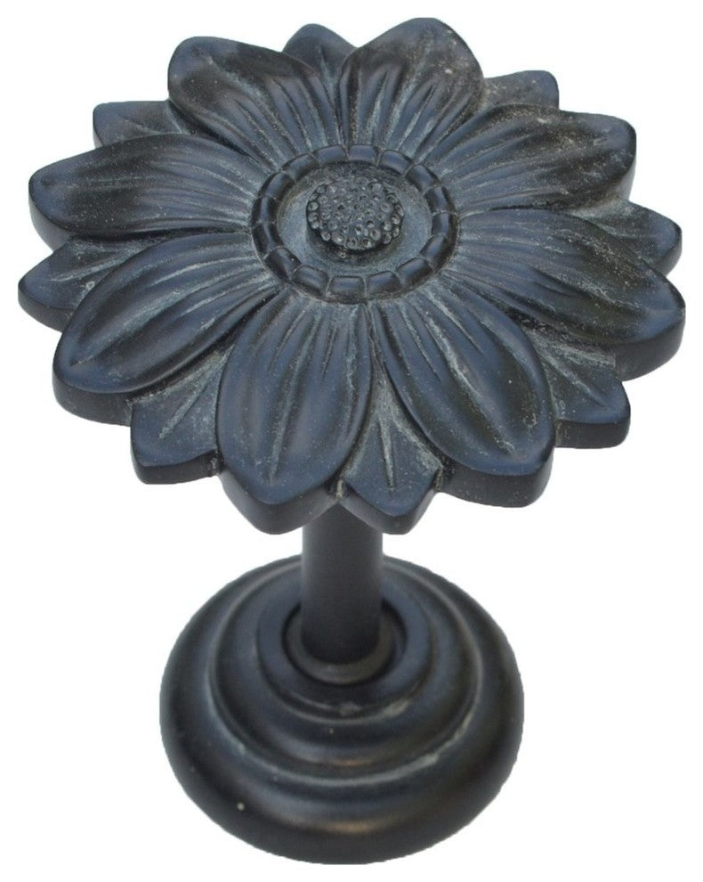 Bloom Drapery Medallion, Black Washed
