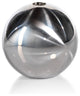 3.5" Tall "Titanium" Wax Ball Candles, Silver, Set of 3