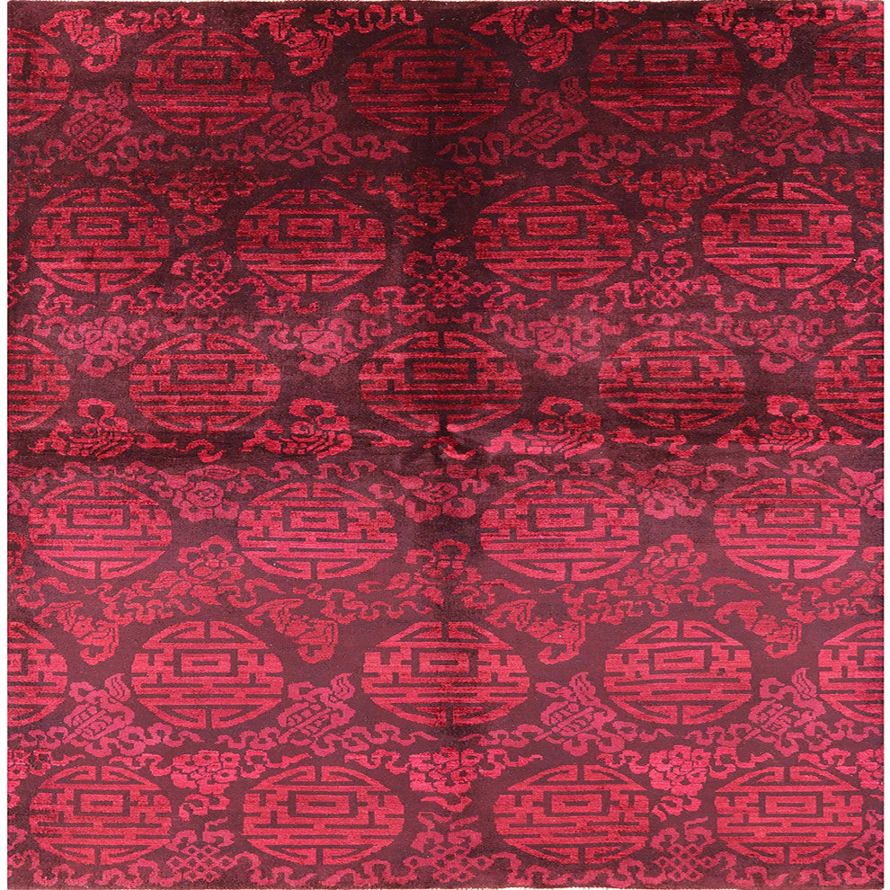 Ahgly Company Indoor Square Mid-Century Modern Area Rugs, 4' Square