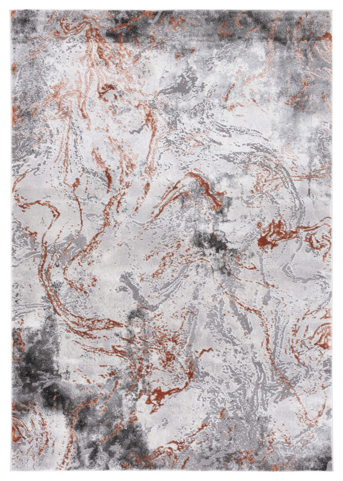 Safavieh Craft Collection CFT864K Rug, Grey/Orange, 9' X 12'