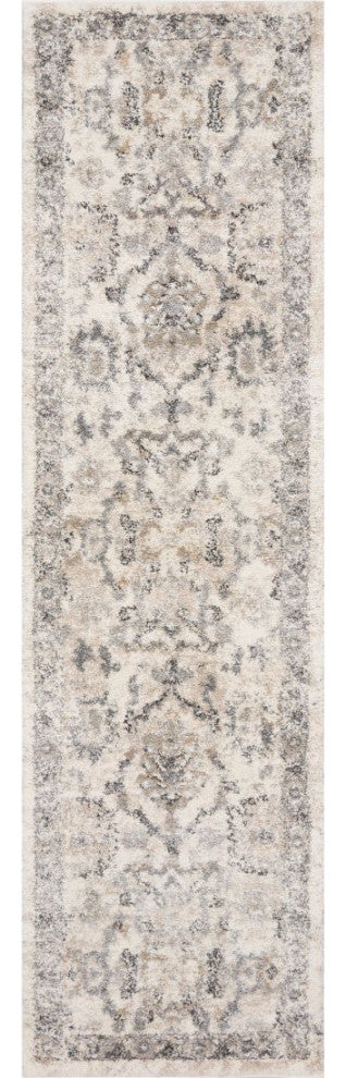 KAS Hue 4707 Ivory Farrah Area Rug, 2'2"x7'6" Runner