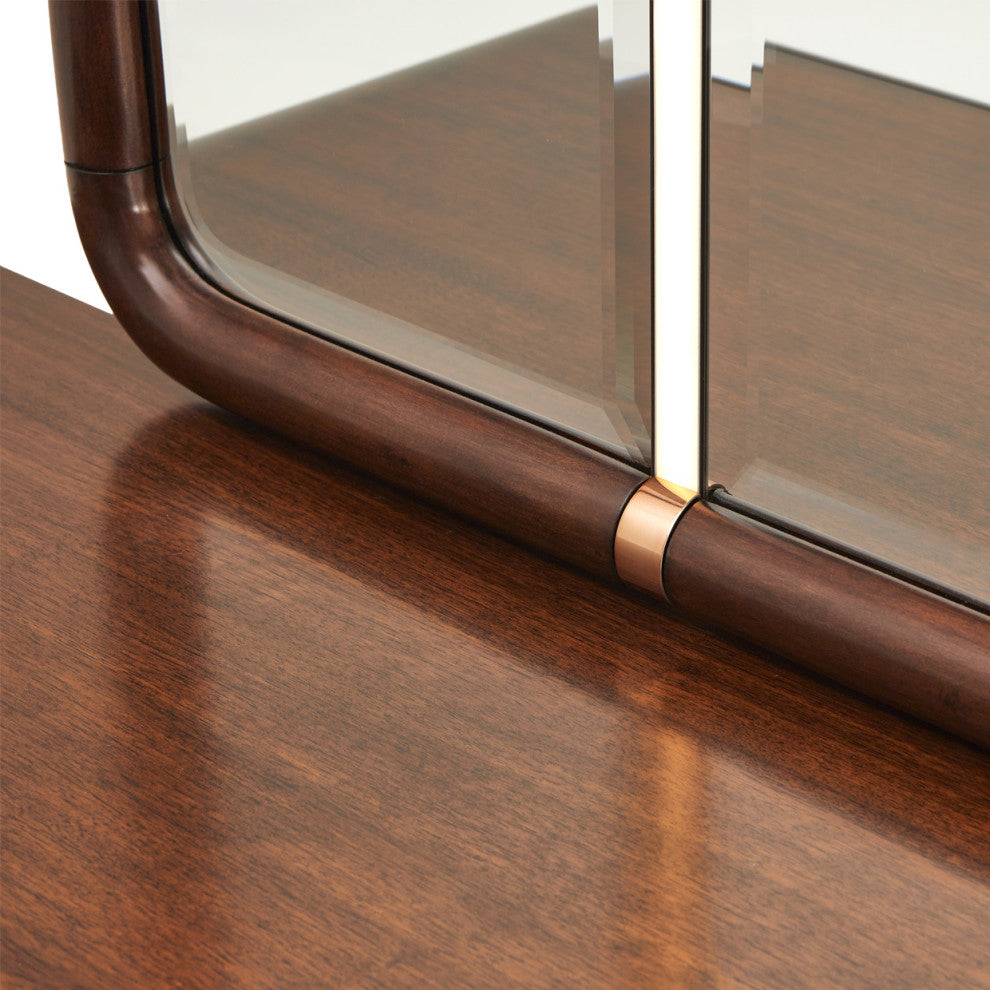 Mason Park Dresser with Mirror, Umber Brown