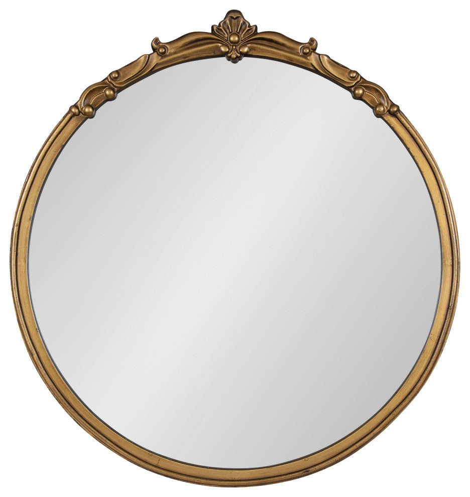 Marchon Framed Wall Mirror, Gold 30" Diameter