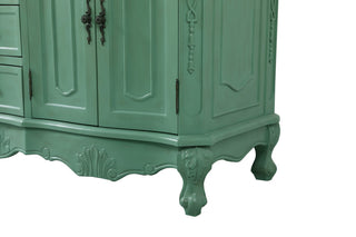 60" Double Bathroom Vanity, Vintage Mint