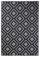 Outdoor Collection Accent Diamond Rug - Moroccan Rug, Midnight Blue, 7'10"x10'