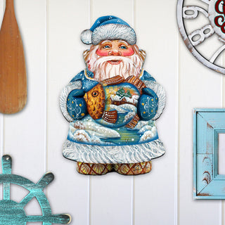 Gold Fish Santa Door Hanger