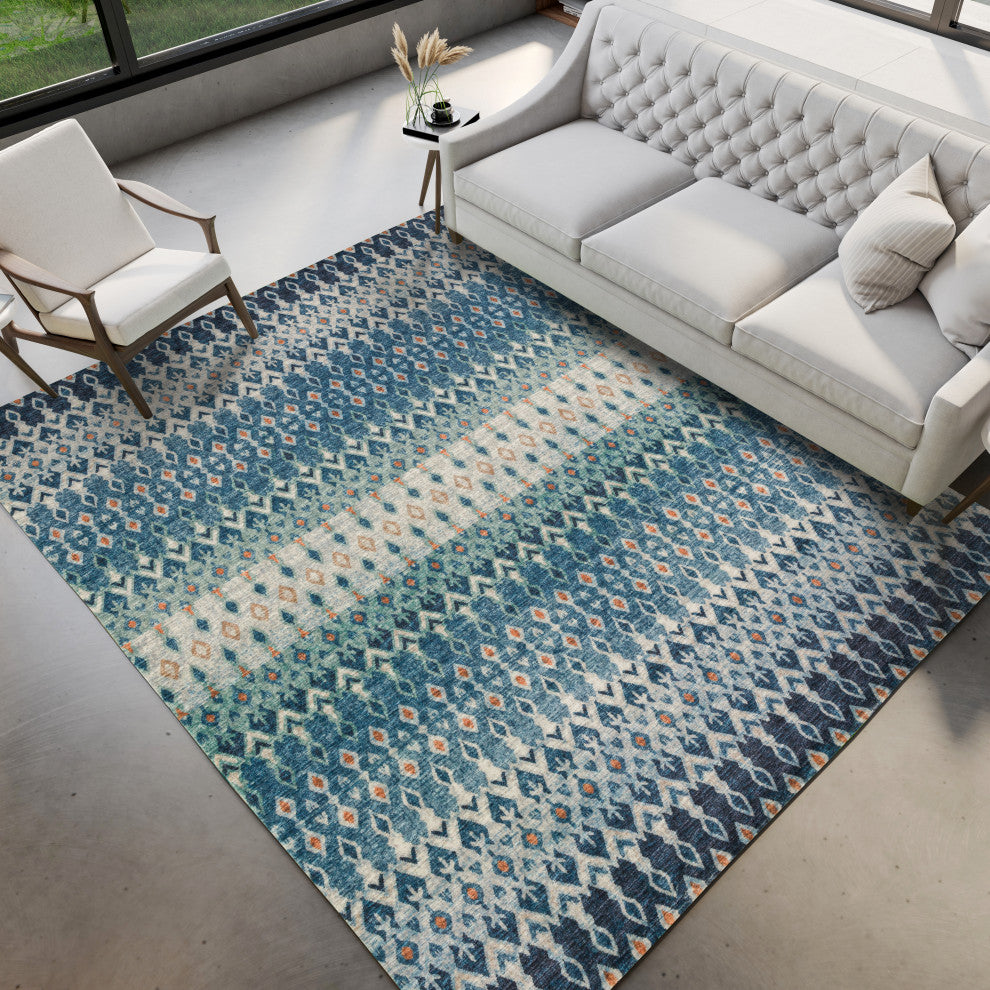 Dalyn Brisbane BR1 Indigo 2'3"x7'6" Runner Rug