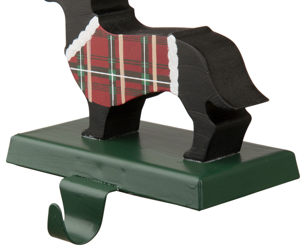 5.92" Wooden/Metal Dachhound Stocking Holder