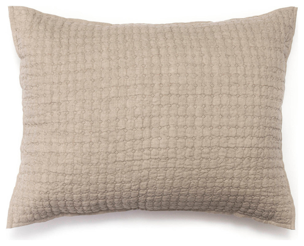 Katarina Linen Pillowcase Sham, Natural, Standard