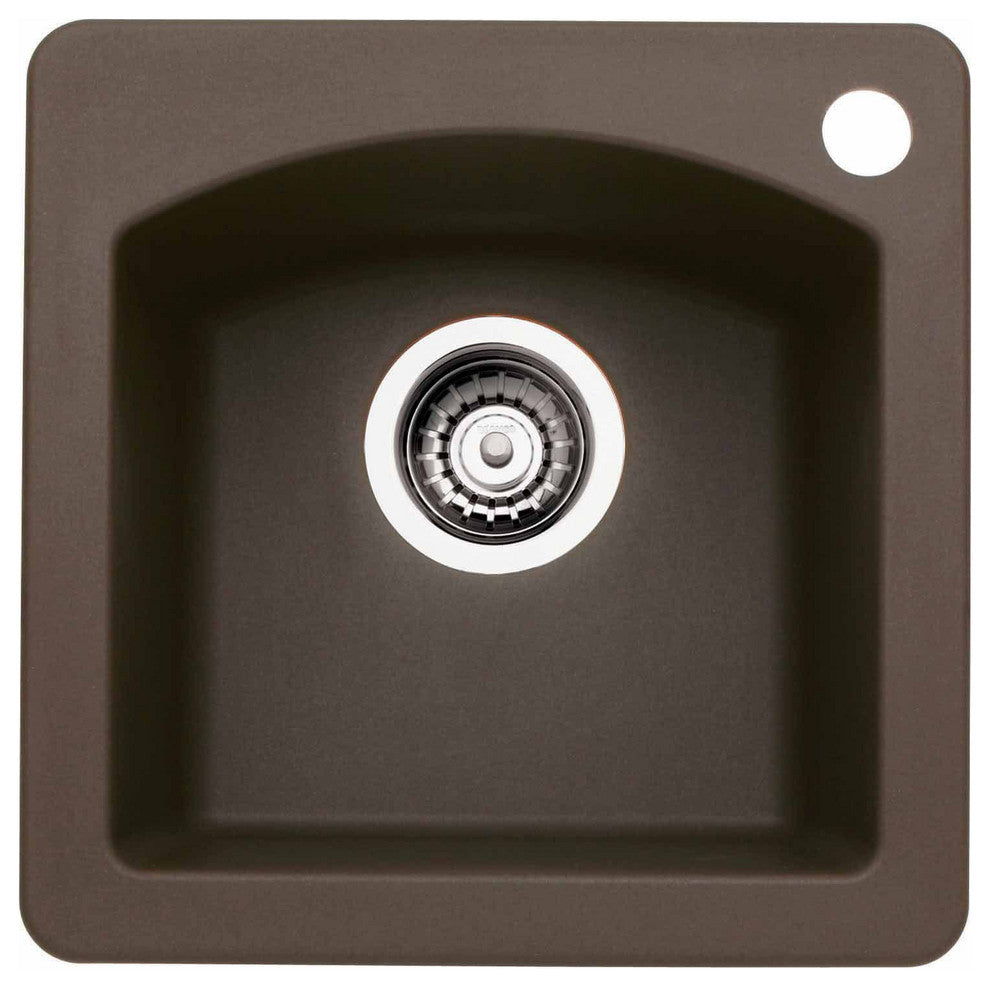 Blanco 440205 Diamond 15" Drop-In or Undermount Single Basin - Cafe Brown
