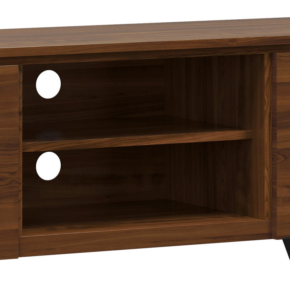 Lowry SOLID ACACIA WOOD TV Media Stand For TVs up to 70 inches, Walnut