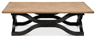 Wavy Coffee Table Antique Black