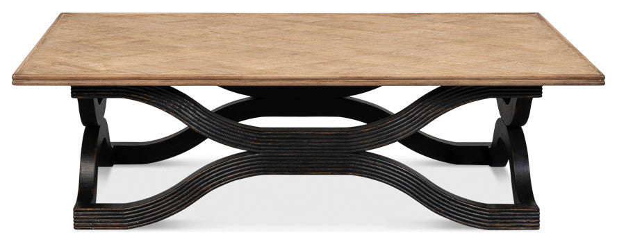 Wavy Coffee Table Antique Black
