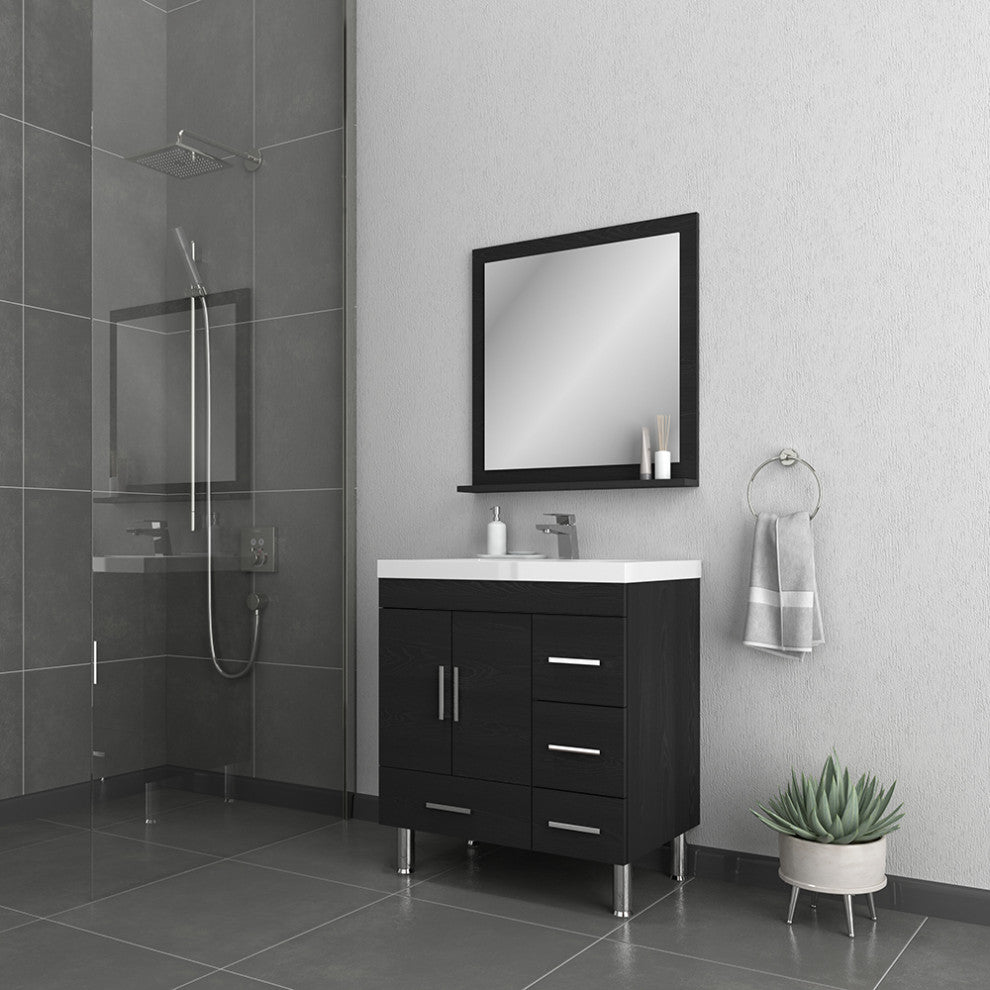 Ripley 30" Modern Bathroom Vanity Set, Black