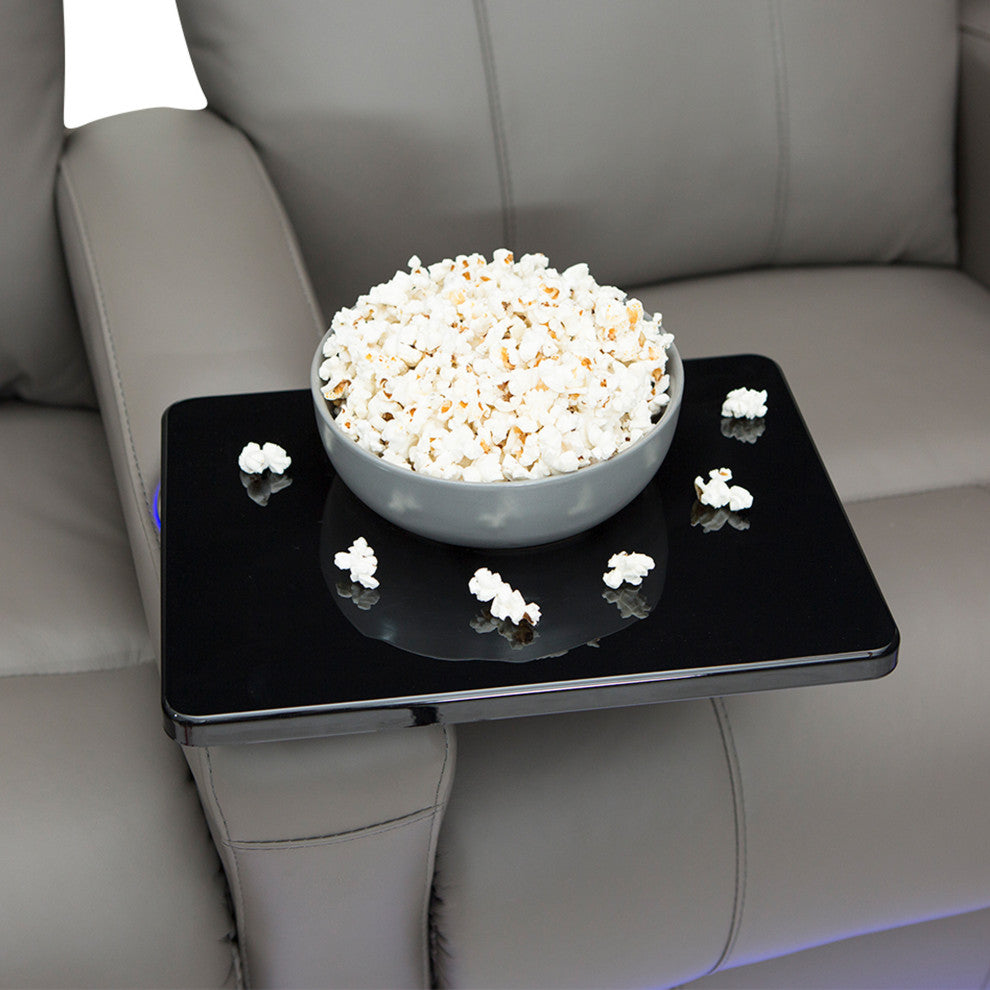 Seatcraft Napa Home Theater Seats, Gray, Row of 4 W/ Middle Loveseat