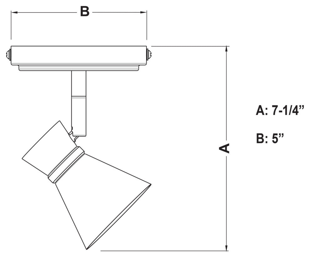 Vaxcel Lighting C0218 Alto 1 Light 5"W LED Accent Light Ceiling - Brushed