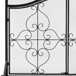 2-Panel Iron Fireplace Screen