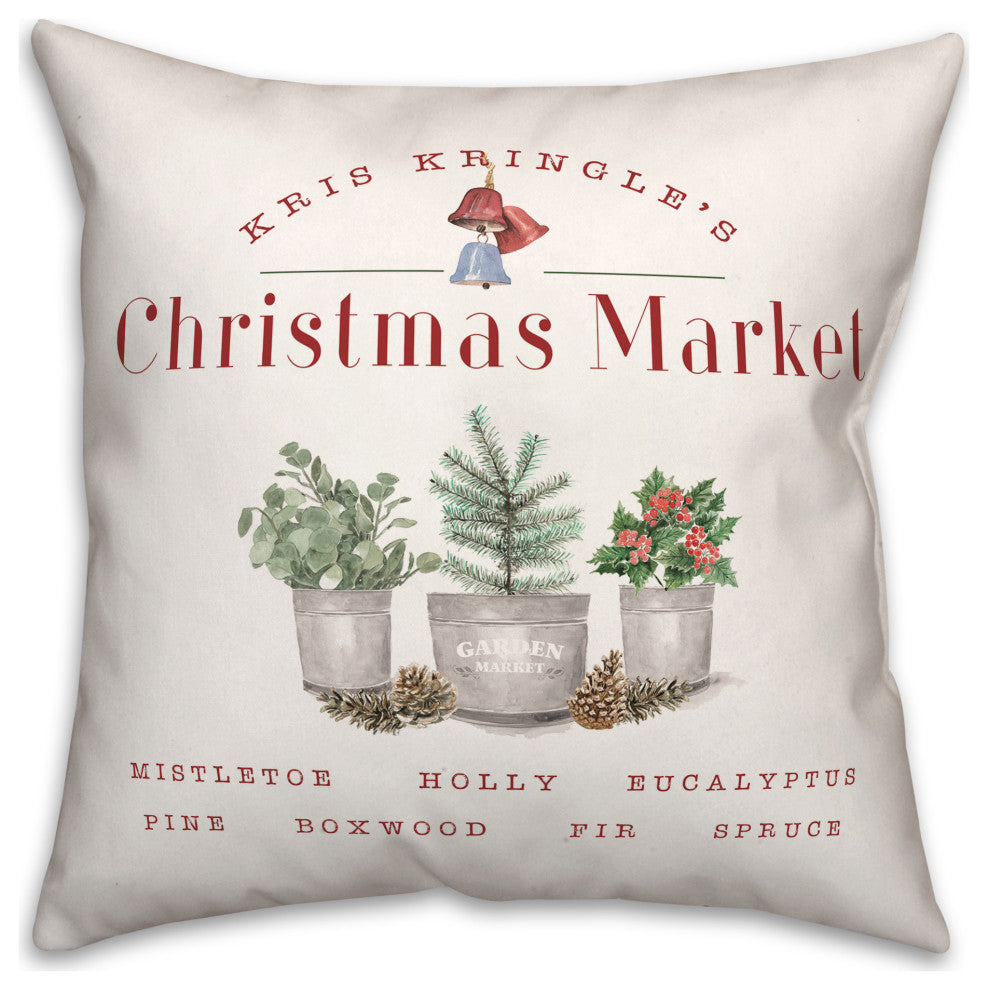 Kringle Christmas Market 4 16x16 Spun Poly Pillow