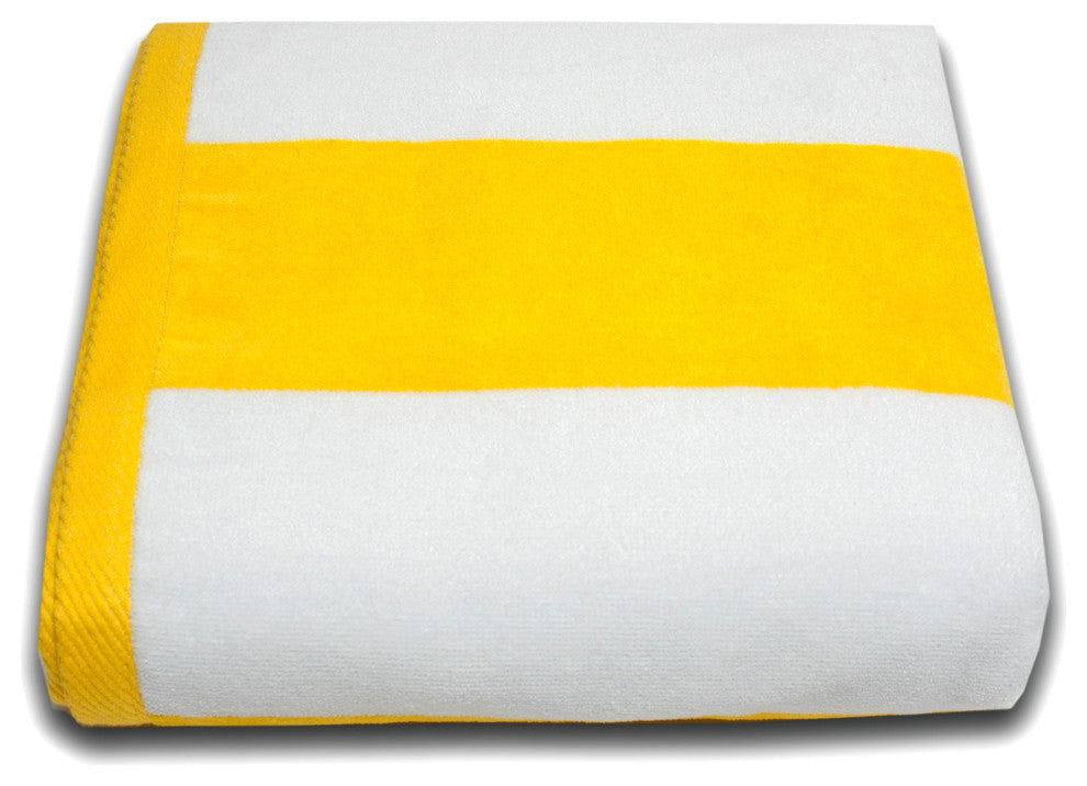 Tropical Cabana 100% Cotton Beach Towel, Yellow