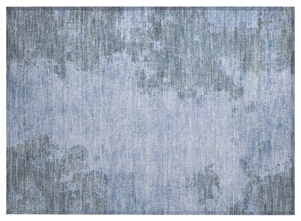 Machine Washable Indoor/Outdoor Chantille ACN1902 Blue 1'8" x 2'6" Rug