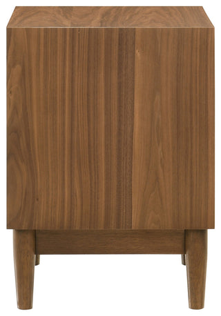 Artemio 2 Drawer Wood Nightstand With Shelf, Walnut Finish