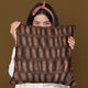 Plutus Brown Plush Pelt Faux Fur Luxury Throw Pillow, Brown, 18" x 18"
