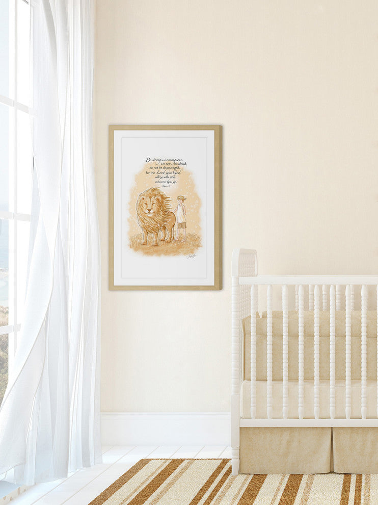 "Be Strong" Framed Painting Print