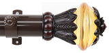 Paradise 1.5" Custom Cut Length Drapery Rod, 6', Cocoa