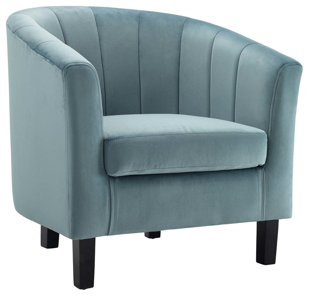 Prospect Channel Tufted Upholstered Velvet Armchair