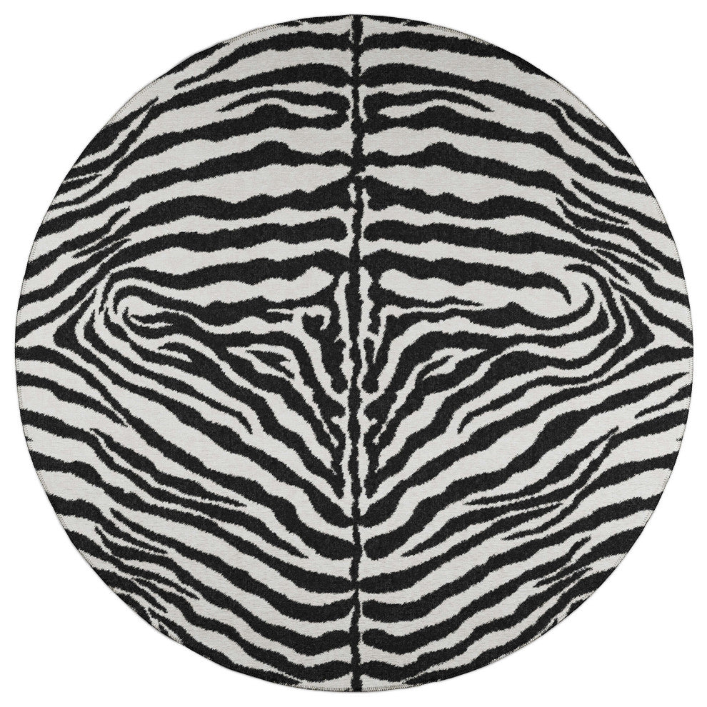 Indoor/Outdoor Mali ML1 Ivory Machine Washable 10' x 10' Round Rug