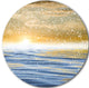 Sunset Over The Sea With Snow, Skyscape Photo Disc Metal Artwork, 11"