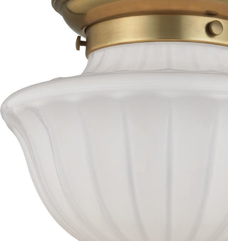 Dutchess 1-Light, Flush Mount, Aged Brass, 9"