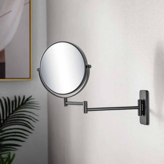 Circular Magnifying Makeup/shaving Mirror, Matte Black