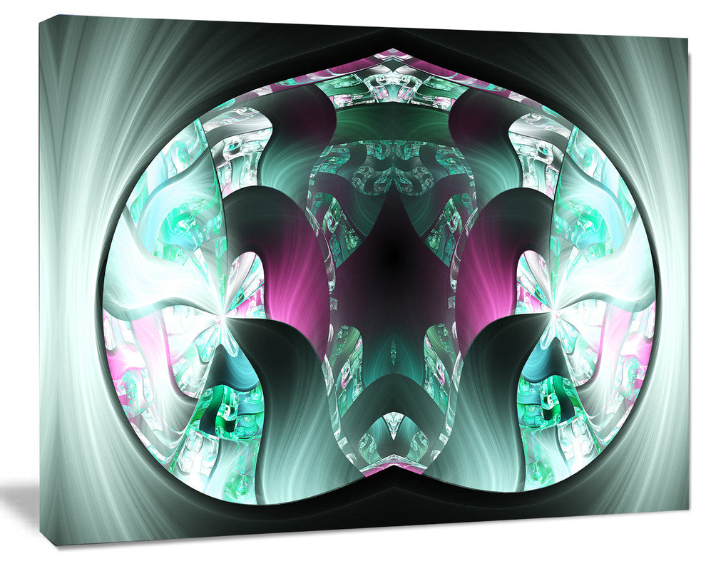 Gray Capsule in Plasma, Abstract Canvas Art Print, 20x12
