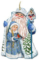 Santa And Girl Scenic, Decorative Ornament
