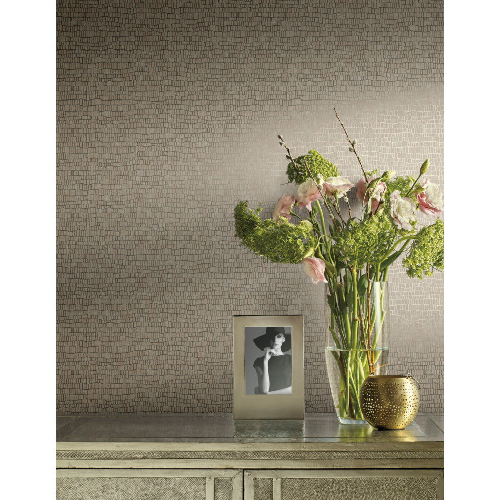 Light Gray Metallic Skin Wallpaper