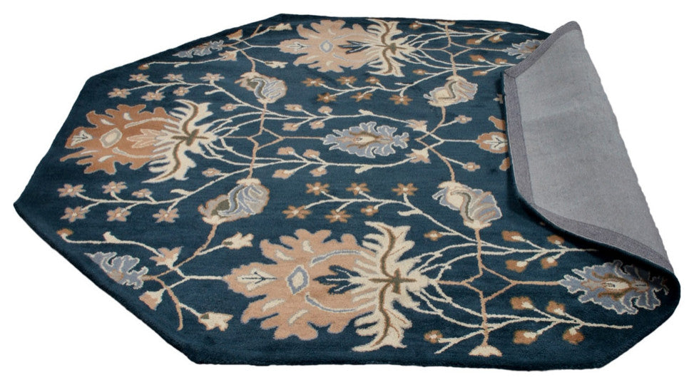 HAND TUFTED WOOL ECO-FRIENDLY AREA RUGS ECO-FRIENDLY AREA RUGS -  Blue, Floral