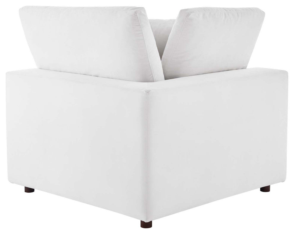 Sectional Sofa Set, Velvet, White, Modern, Living Lounge Hotel Lobby Hospitality