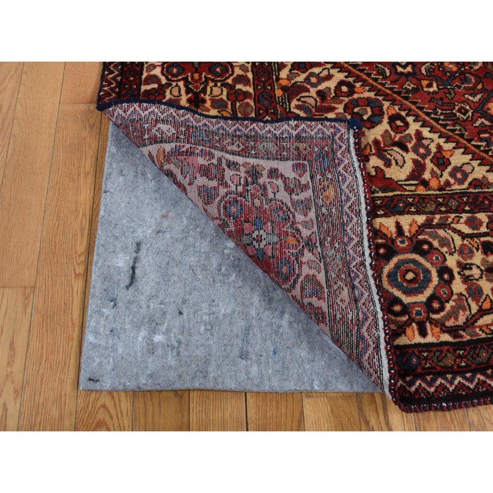 Red New Persian Bakhtiari Pure Wool Hand Knotted Runner Rug 5'3" x 11'