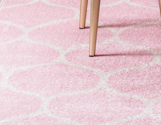 Rug Unique Loom Trellis Frieze Pink Square 6' 0 x 6' 0