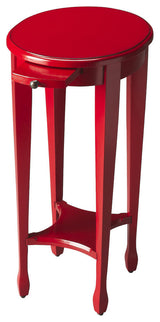 Butler Arielle Yellow Round Accent Table, Red
