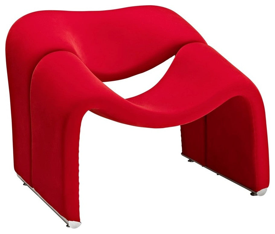 Modern Contemporary Living Room Lounge Chair Red